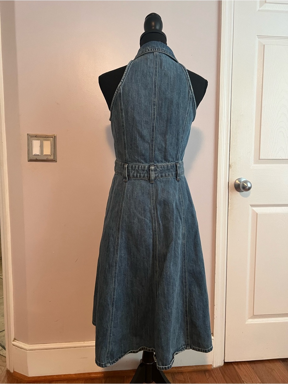 Ralph Lauren Light Blue Sleeveless Denim Button Dress Dress Size 6 - Picture 5 of 12